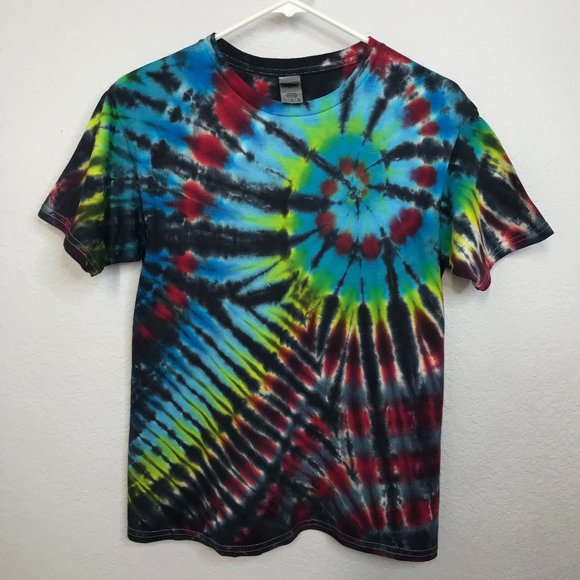 🍭KIDS Tie-Dye T-Shirt | Black & Blue | Large - Picture 3 of 6
